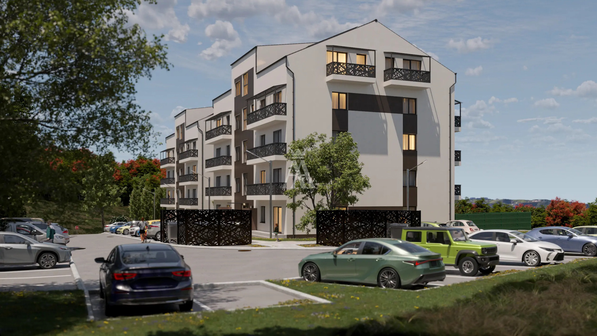 rozloha bytu 48,8 m2, sklad 5,1 m2, balkón 8,1 m2, parkovacie státie v cene