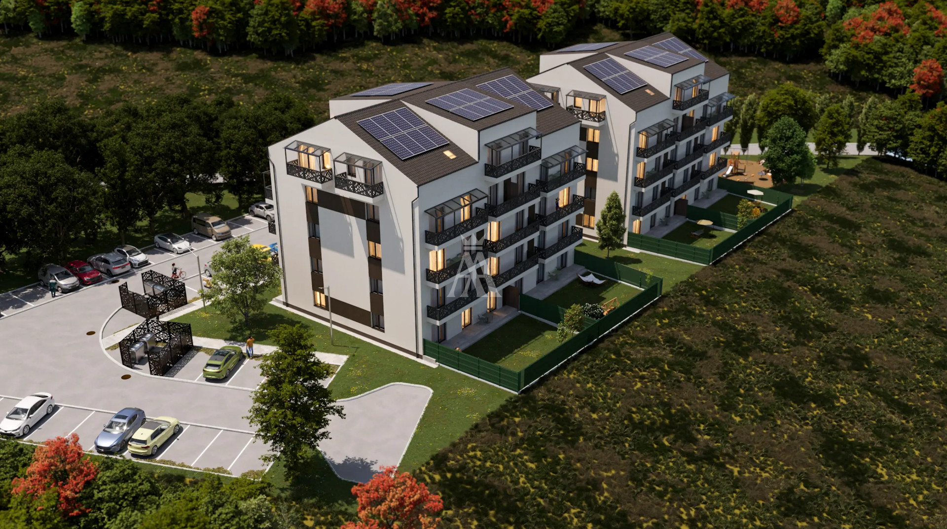 rozloha bytu 73 m2, sklad 5,3 m2, 2 x balkón 8,1 a 4 m2, parkovacie státie v cene