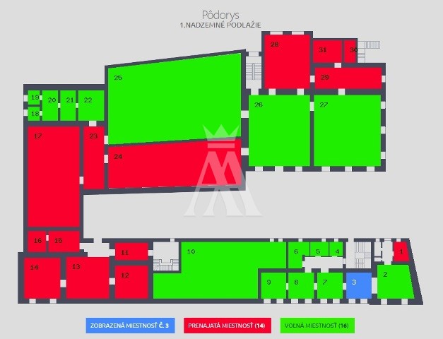 kancelárie, sklady, obchodné priestory od 50 m2 a viac