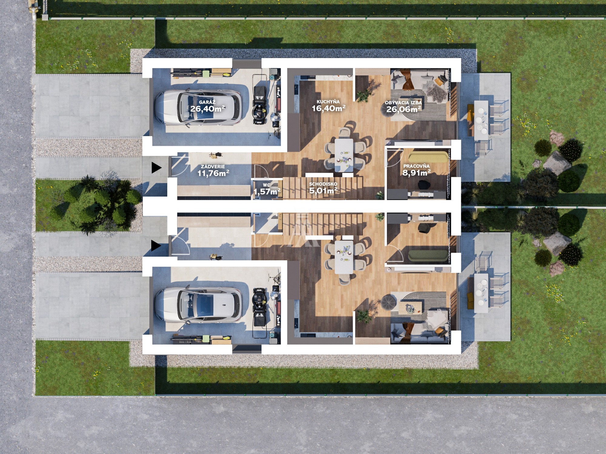 úžitková plocha 182,81 m2, garáž, terasa i balkón